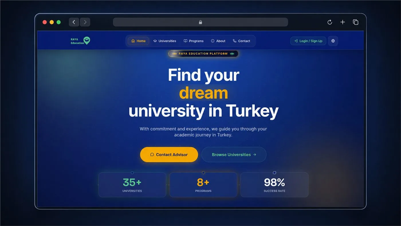 Raya Education website screenshot